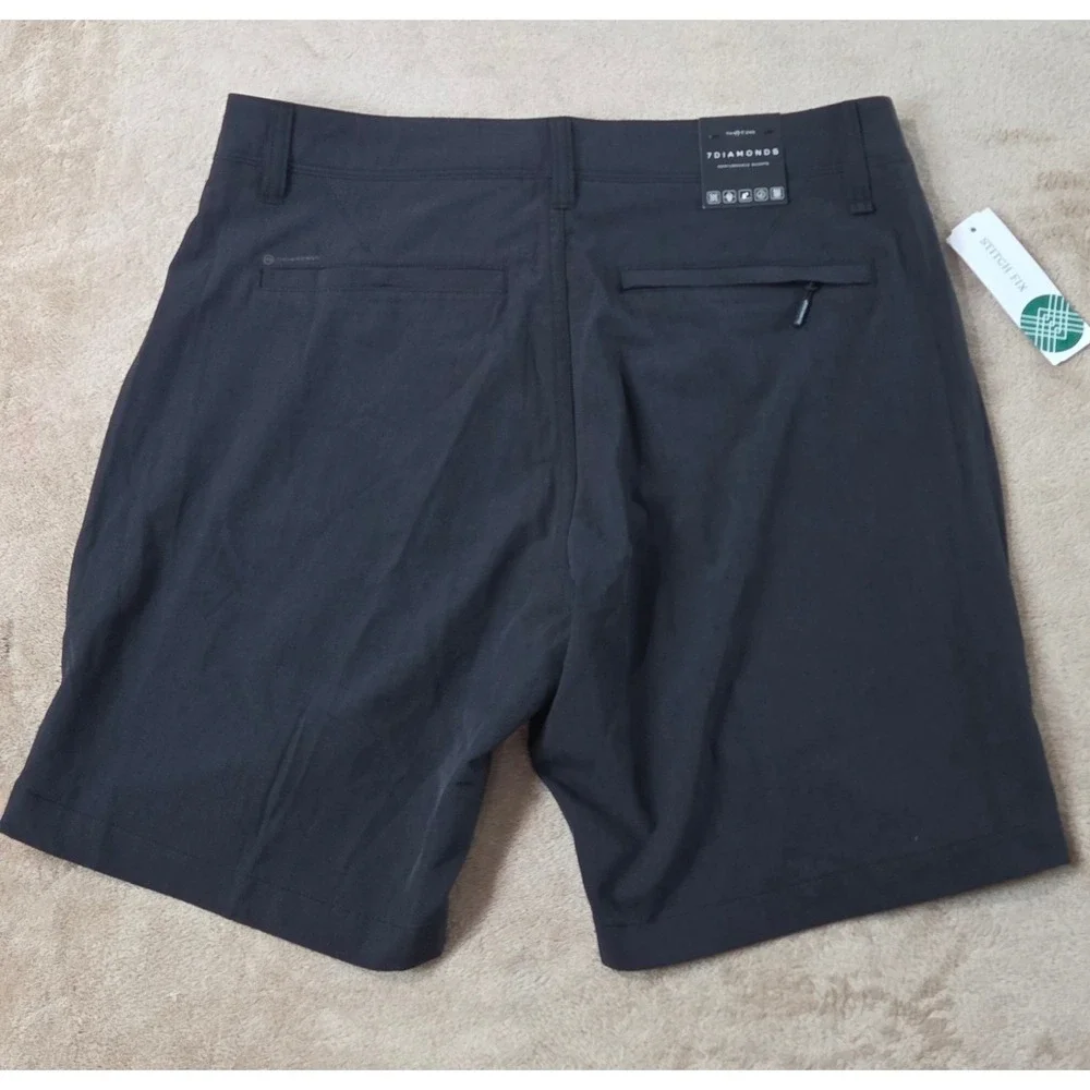 7 Diamonds aeroplane Performance Shorts Mens 31 Charcoal Gray 7